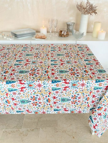French coated tablecloth (Laponie, raw)